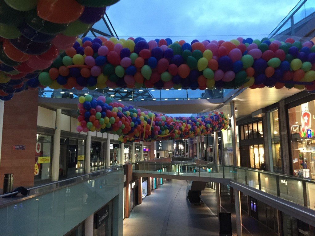 Balloon drops in place